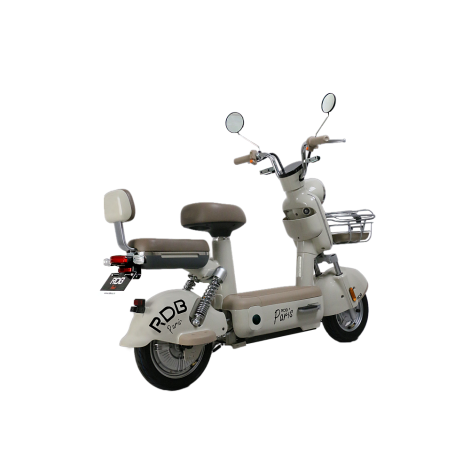 Scuter Electric RDB PARIS 600W fara permis 48V 20Ah 25km/h, crem