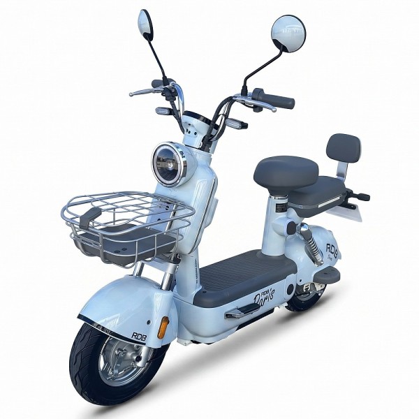 Scuter Electric RDB PARIS 600W fara permis 48V 20Ah 25km/h, turcoaz