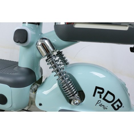 Scuter Electric RDB PARIS 600W fara permis 48V 20Ah 25km/h, turcoaz