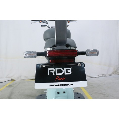 Scuter Electric RDB PARIS 600W fara permis 48V 20Ah 25km/h, turcoaz