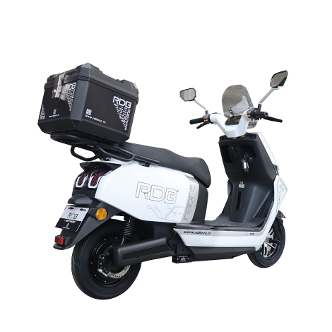 Scuter electric pentru livratori RDB INSPIRE 2000W fara permis 25 km/h, alb